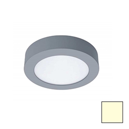 Imagen de Downlight LED Superficie Redondo Plata 18W Cálido