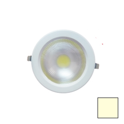 Imagen de Downlight LED COB Redondo Blanco 40W Blanco Cálido