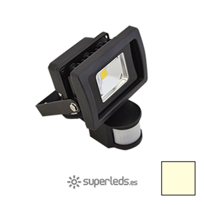 Imagen de Foco LED 10W Sensor Movimiento Blanco Cálido