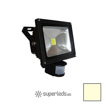 Imagen de Foco LED 20W Sensor Movimiento Blanco Cálido