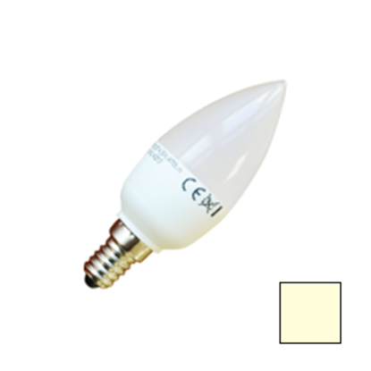 Imagen de Lote 10 Bombillas LED Vela E14 6W Blanco Cálido